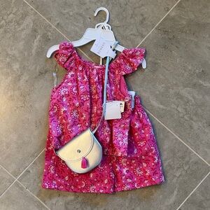 btween Pink Floral Top and Skirt Outfit